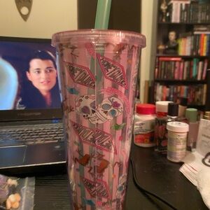 Harry Potter plastic cup with straw